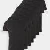 Pier One 7 Pack - Basic T-Shirt - Black