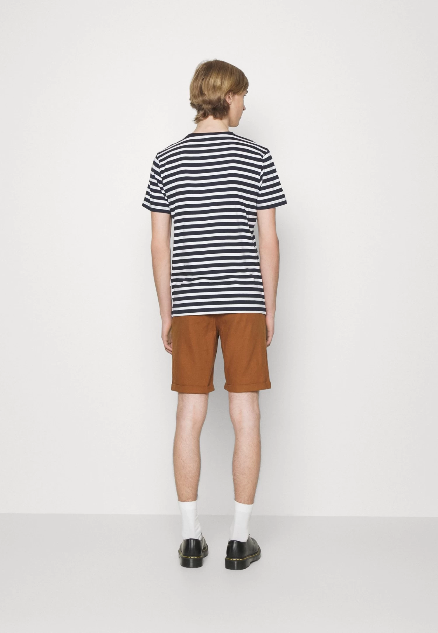 Linen Blend Drawcord Shorts- Shorts - Brown