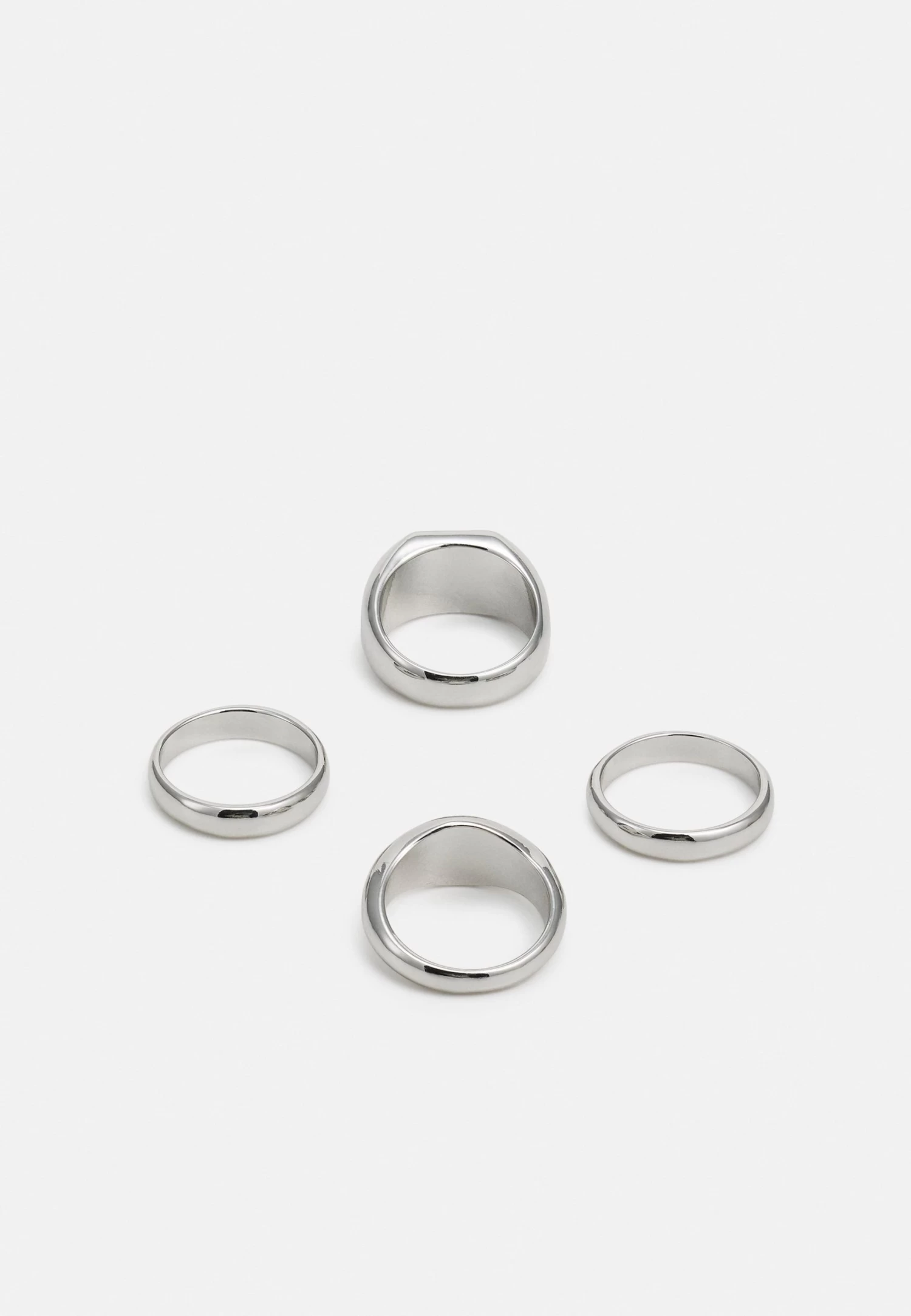 4 Pack - Ring - Silver-Coloured
