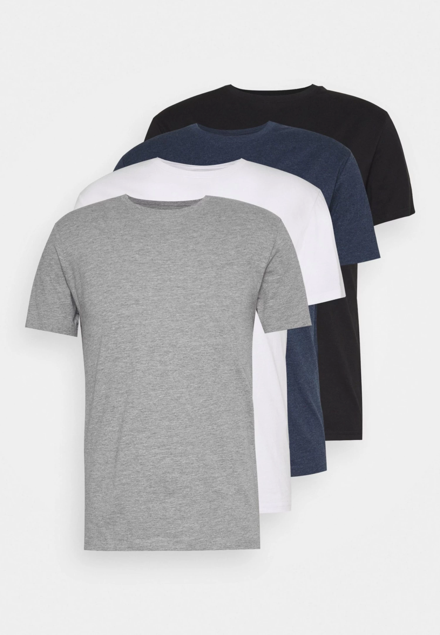 4 Pack - Basic T-Shirt - Black/White/Blue