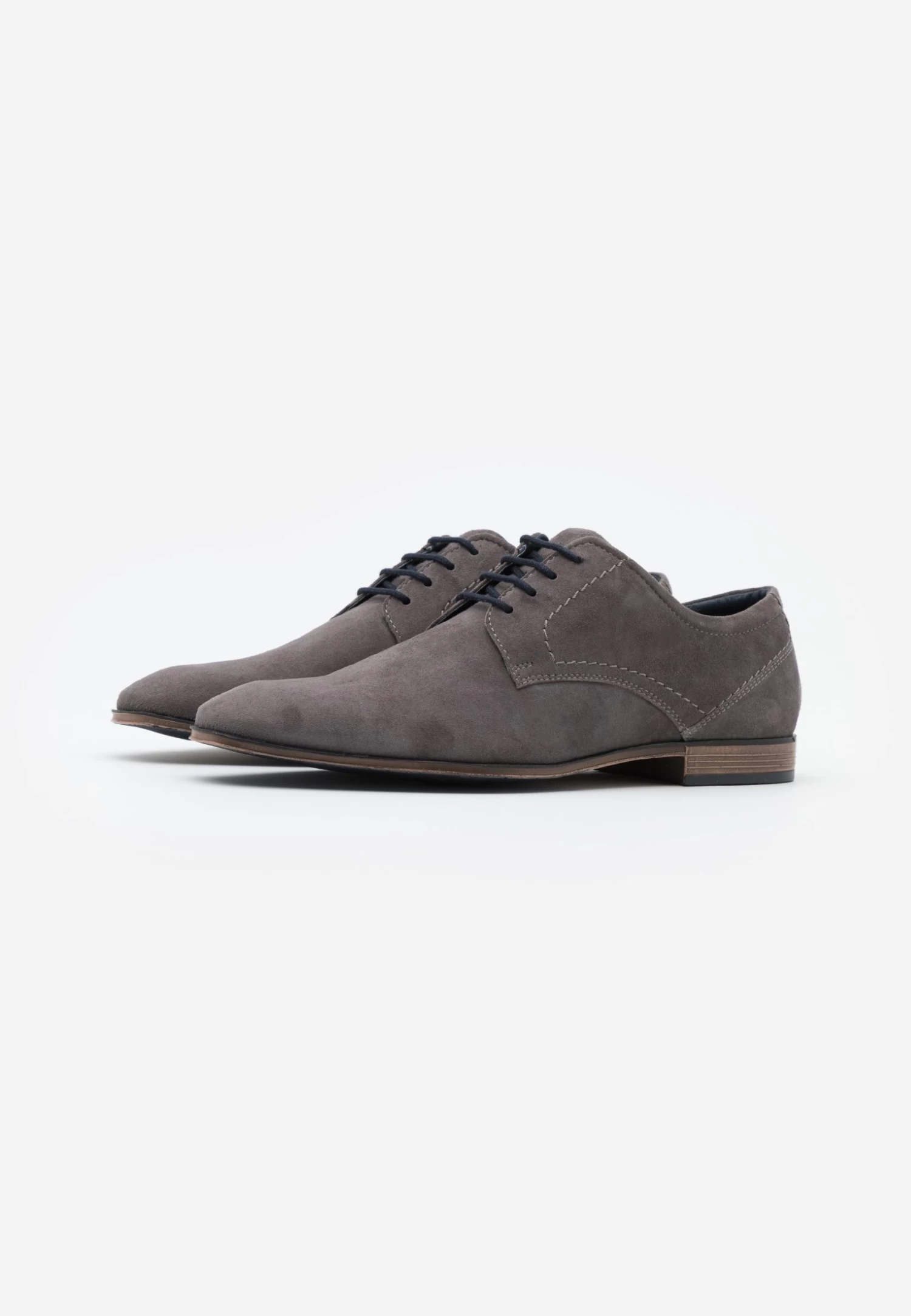 Leather - Smart Lace-Ups - Grey