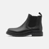 Pier One Leather - Classic Ankle Boots - Black