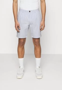 Pier One Pleated Seersucker Short - Shorts - Blue