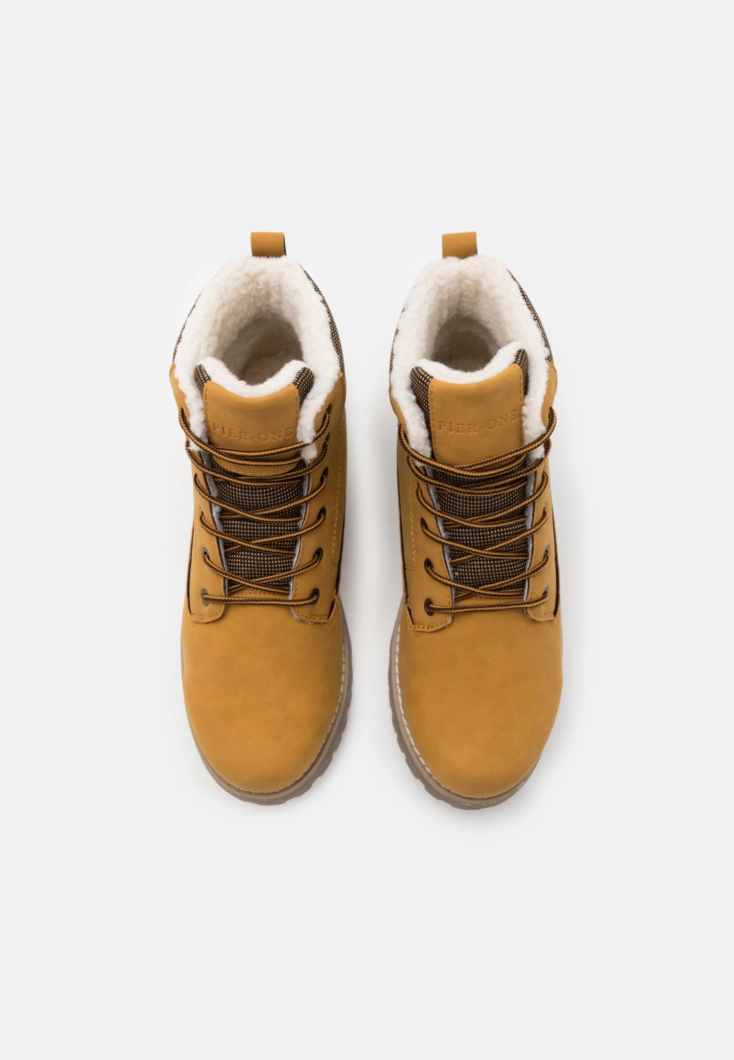 Lace-Up Ankle Boots - Camel