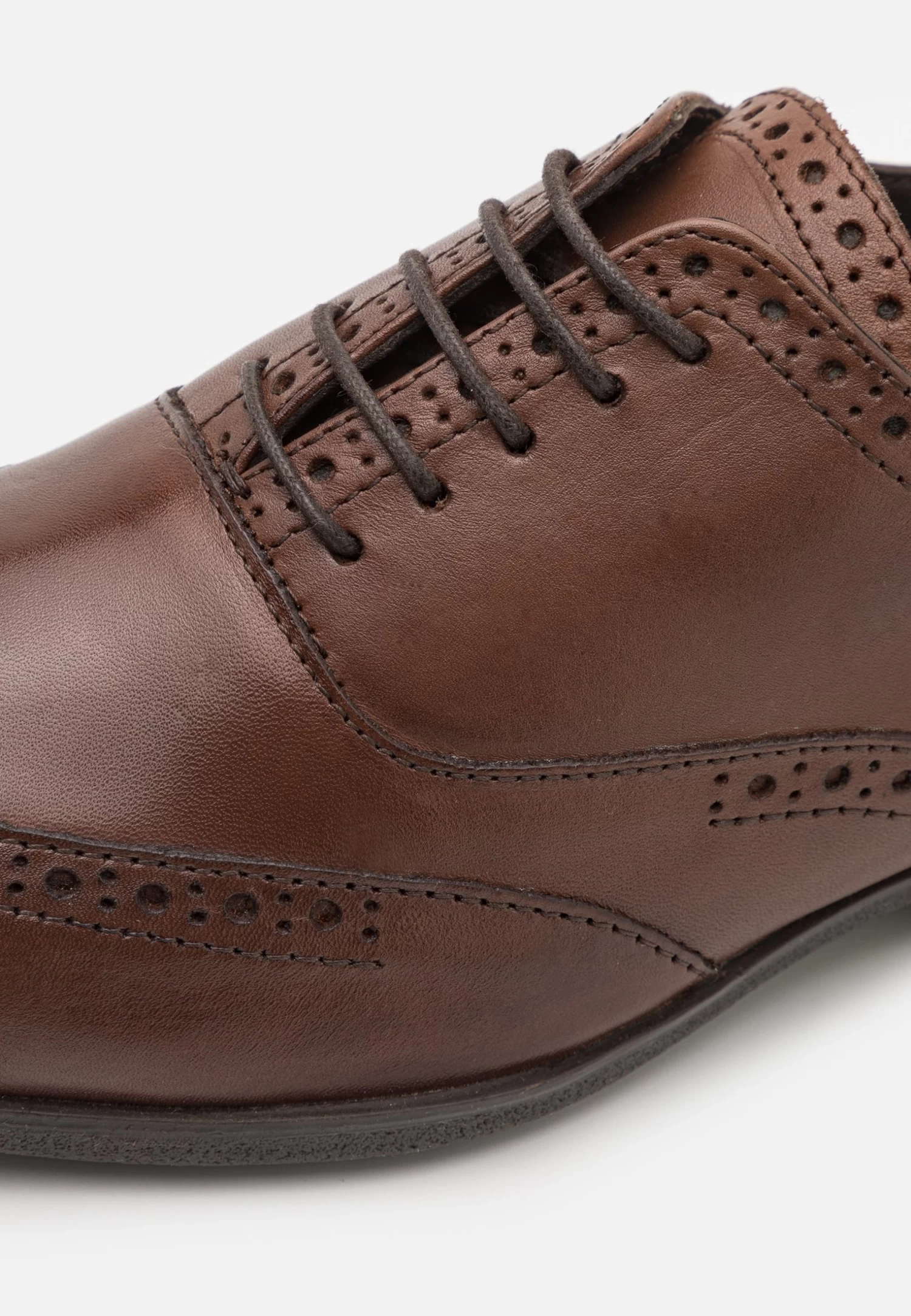 Leather - Smart Lace-Ups - Brown