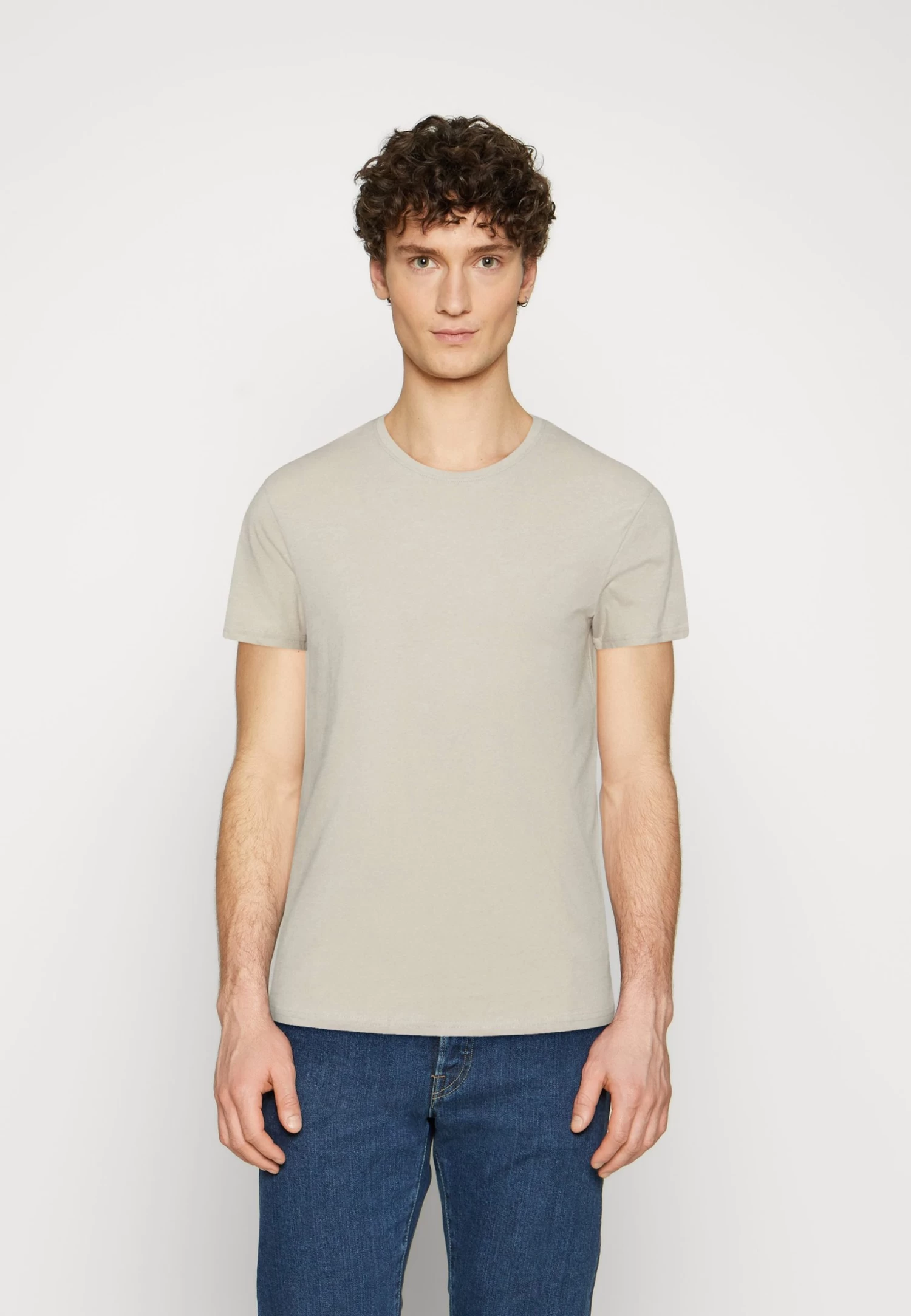 3 Pack - Basic T-Shirt - Brown/Beige/Light Blue