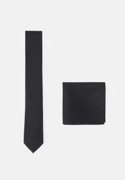 Pier One Set - Pocket Square - Black/Black