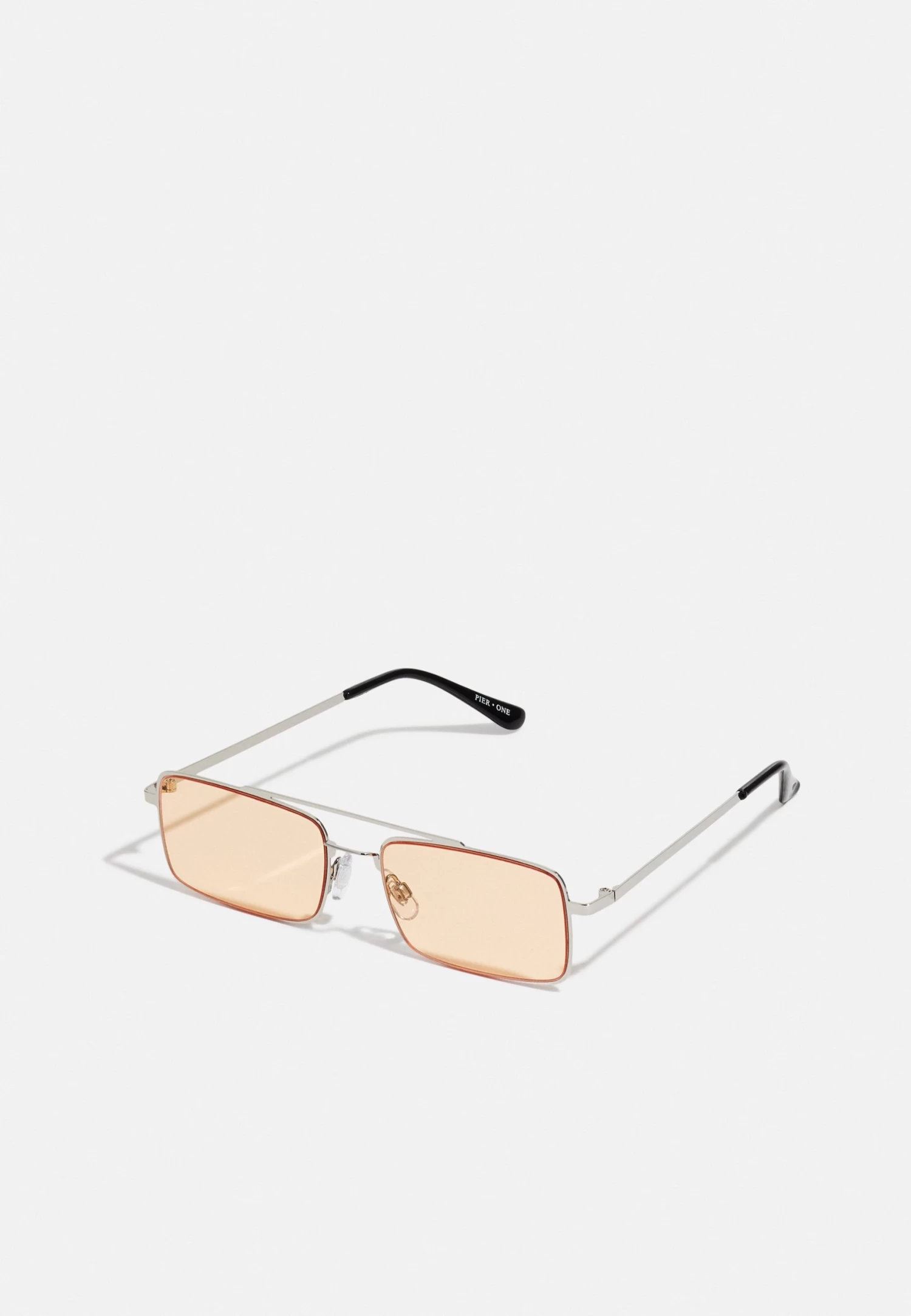 Unisex - Sunglasses - Silver-Coloured, Orange
