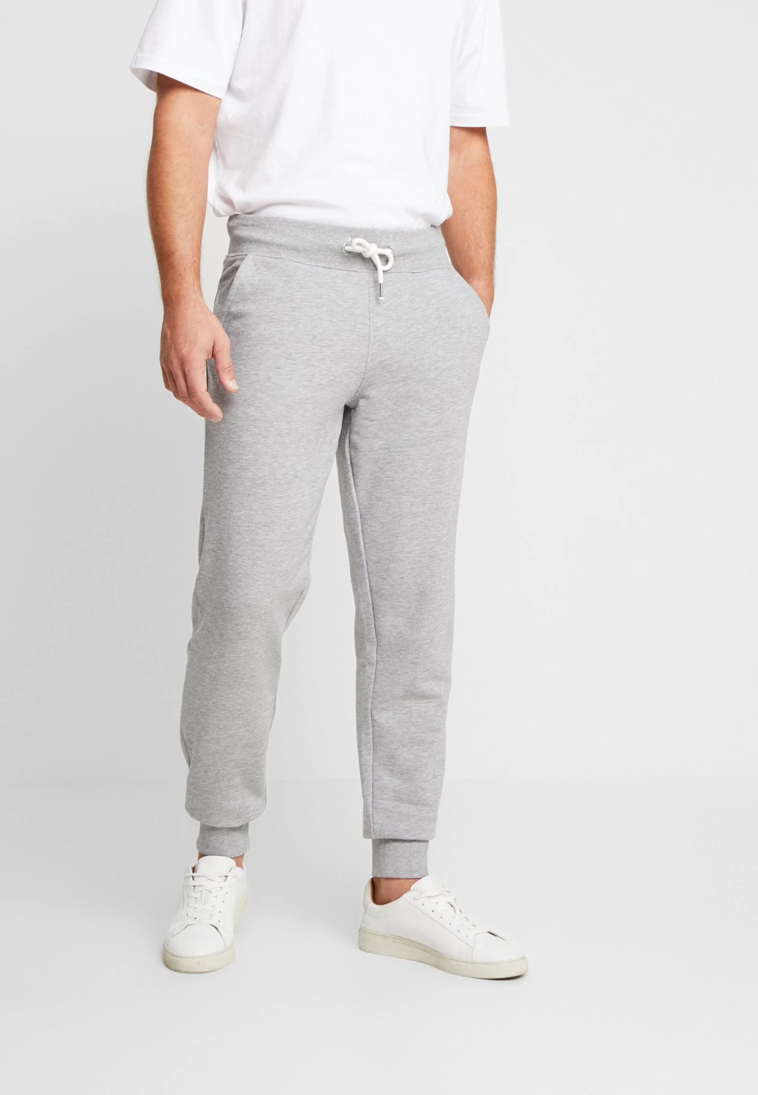 Tracksuit Bottoms - Mottled Light Grey