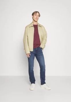 Pier One 5 Pack - Basic T-Shirt - Bordeaux/Dark Green/Dark Blue