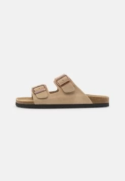 Pier One Leather Unisex - Slippers - Beige