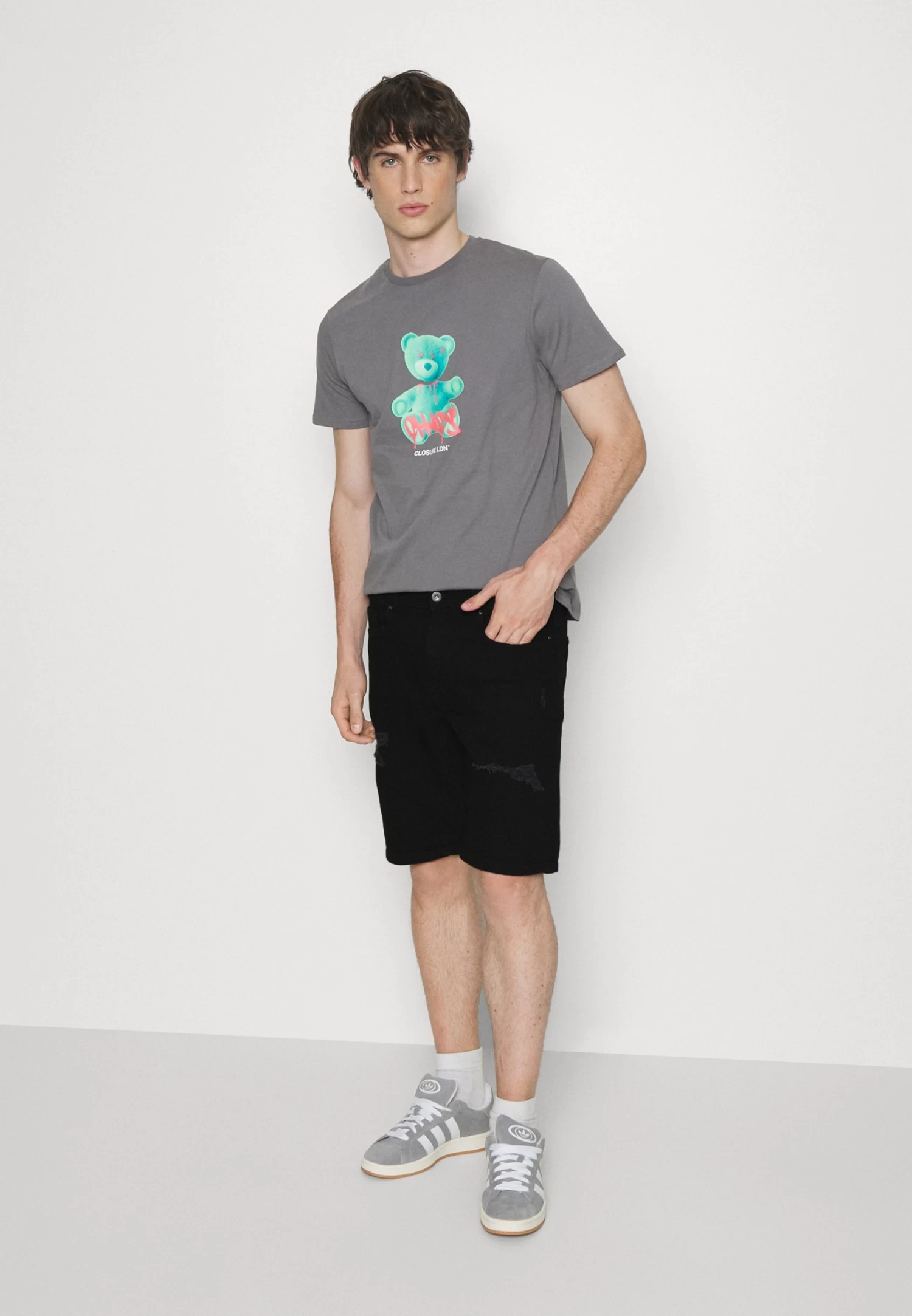 Unisex 2 Pack - Denim Shorts - Blue/Black Denim