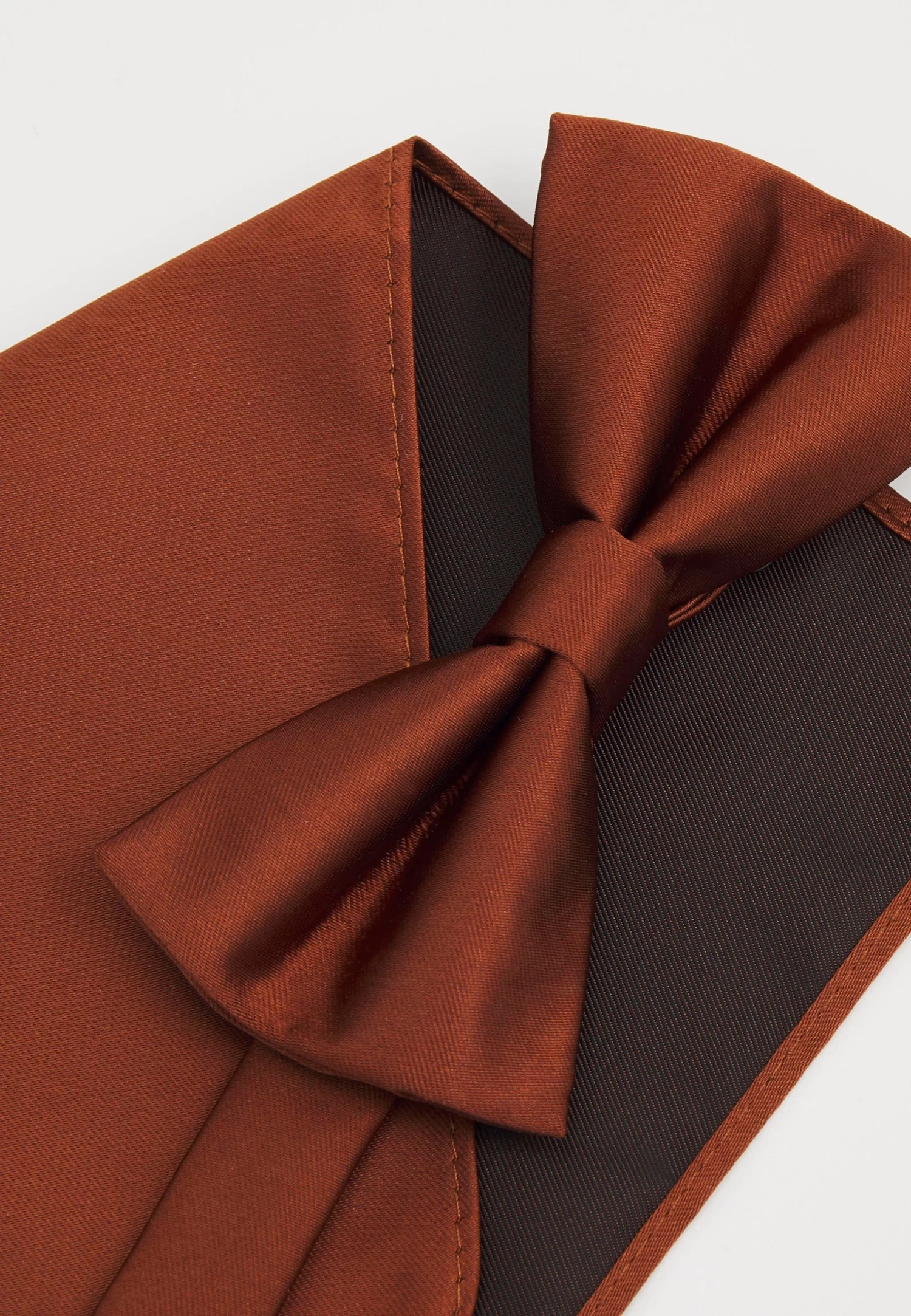 Set - Pocket Square -Cognac