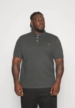 Pier One Tricolore Trim- Polo Shirt - Dark Grey