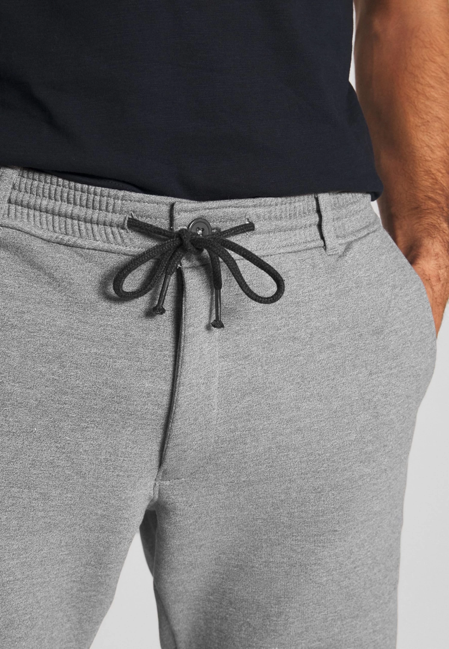 Tracksuit Bottoms - Mottled Light Grey