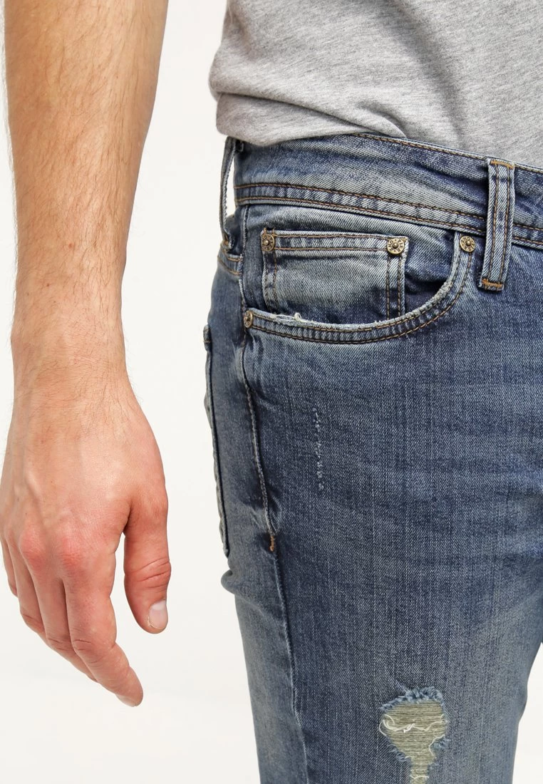 Slim Fit Jeans - Destroyed Denim