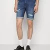 Pier One Denim Shorts - Dark Blue Denim