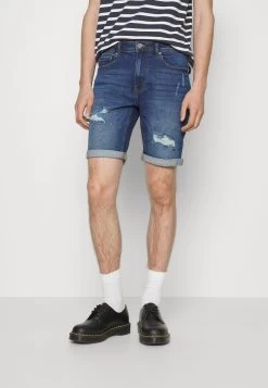 Pier One Denim Shorts - Dark Blue Denim