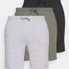 Pier One 3 Pack - Pyjama Bottoms - Black/Mottled Grey/Khaki
