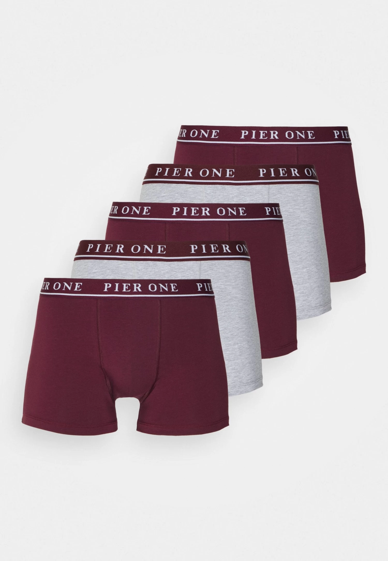 5 Pack - Pants - Bordeaux/Mottled Grey