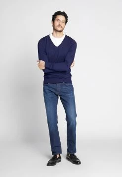 Pier One 4 Pack - Basic T-Shirt - Black/White/Blue