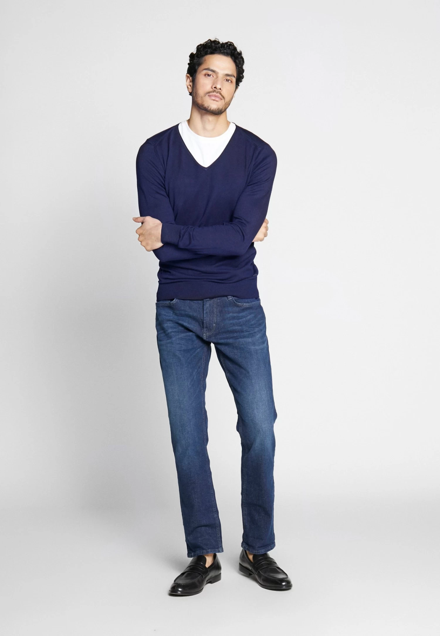 4 Pack - Basic T-Shirt - Black/White/Blue