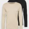 Pier One 2 Pack - Long Sleeved Top - Beige/Black