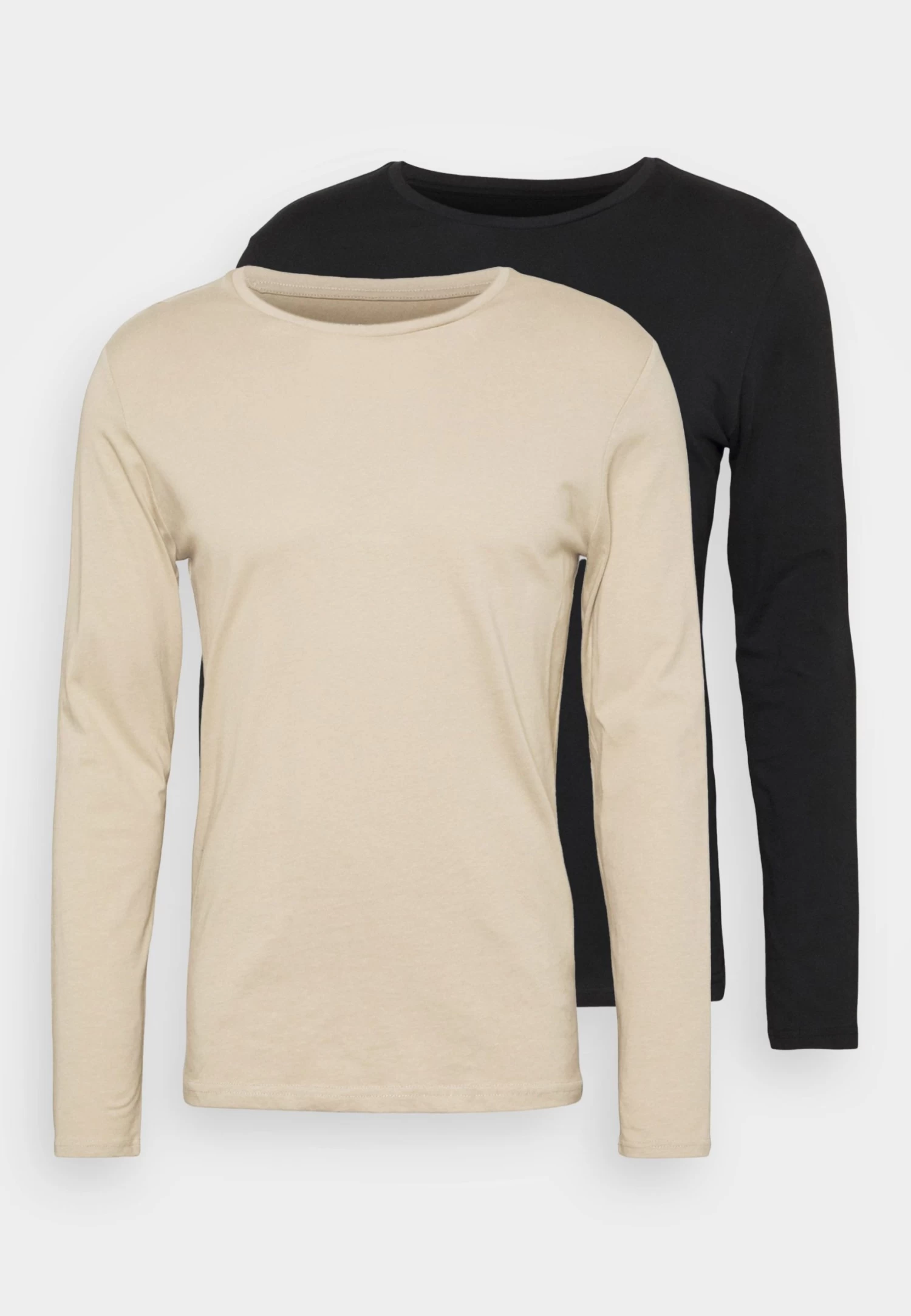 2 Pack - Long Sleeved Top - Beige/Black