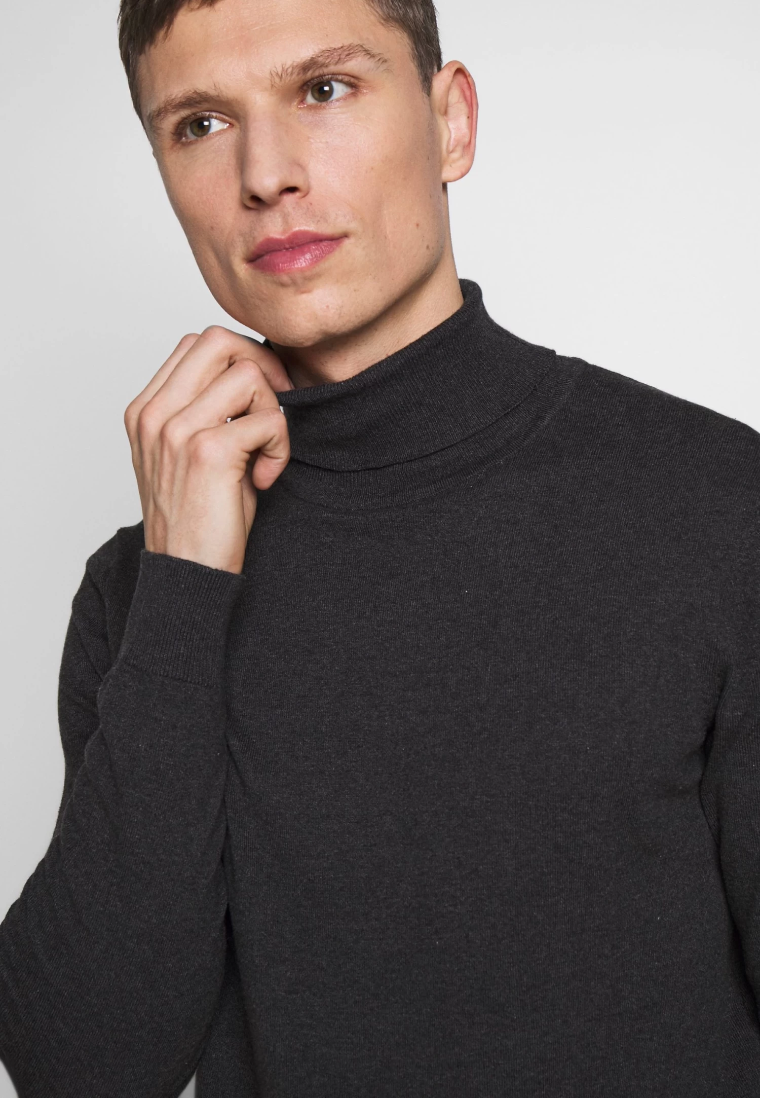 2 Pack - Basic Turtleneck - Jumper - Black/Mottled Dark Grey