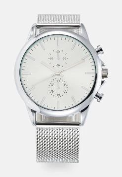 Pier One Unisex - Chronograph Watch - Silver-Coloured