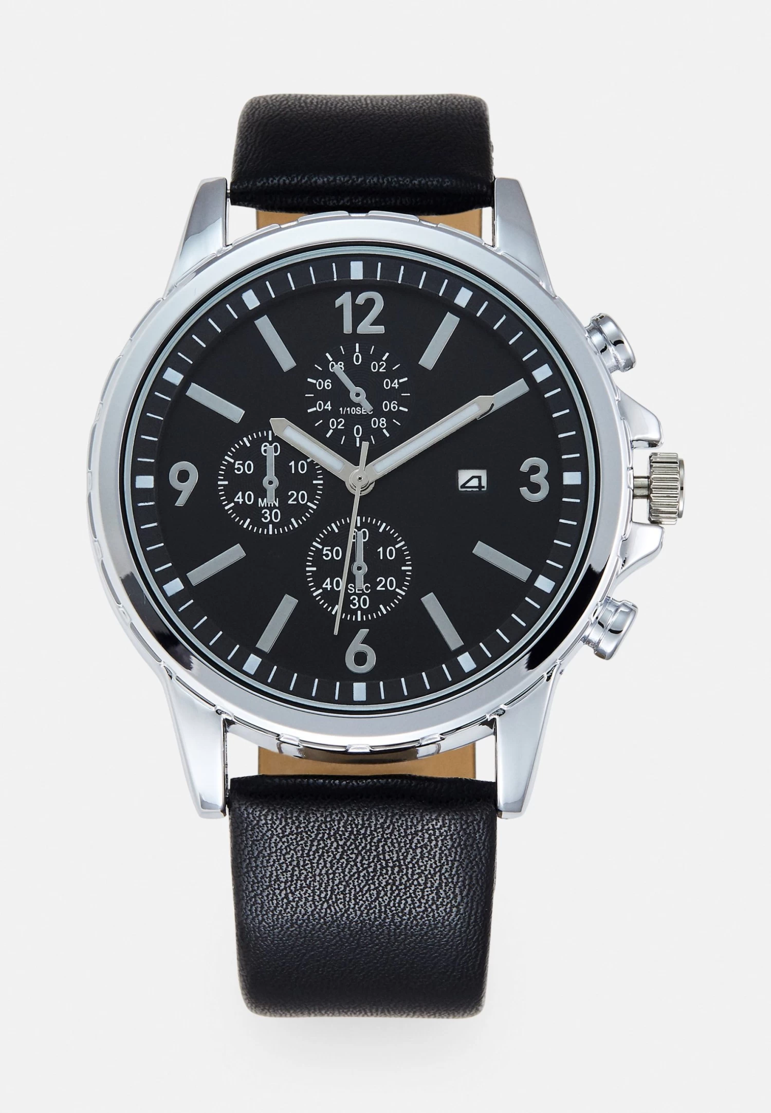 Watch - Black/Silver-Coloured