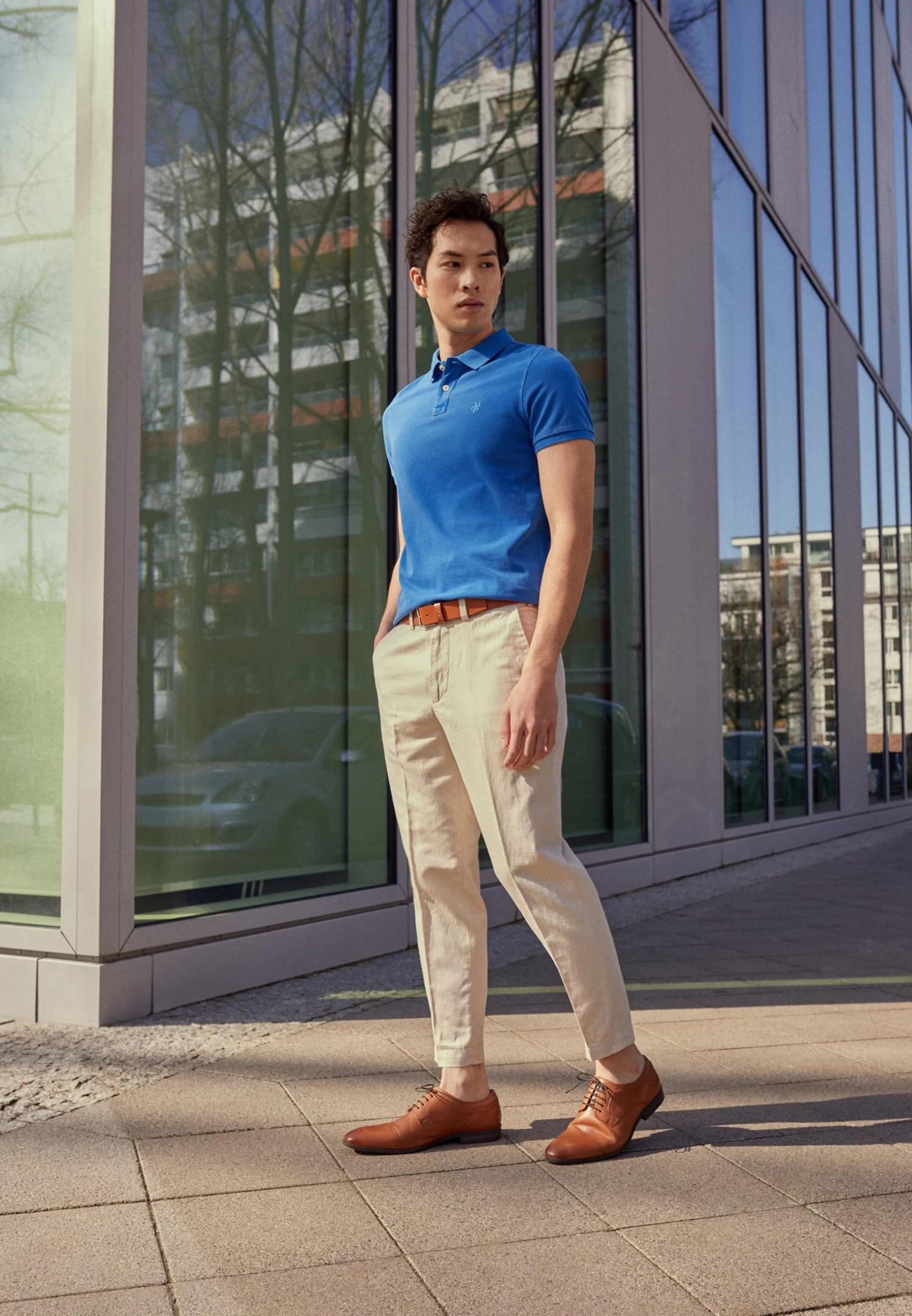 Leather - Smart Lace-Ups - Cognac