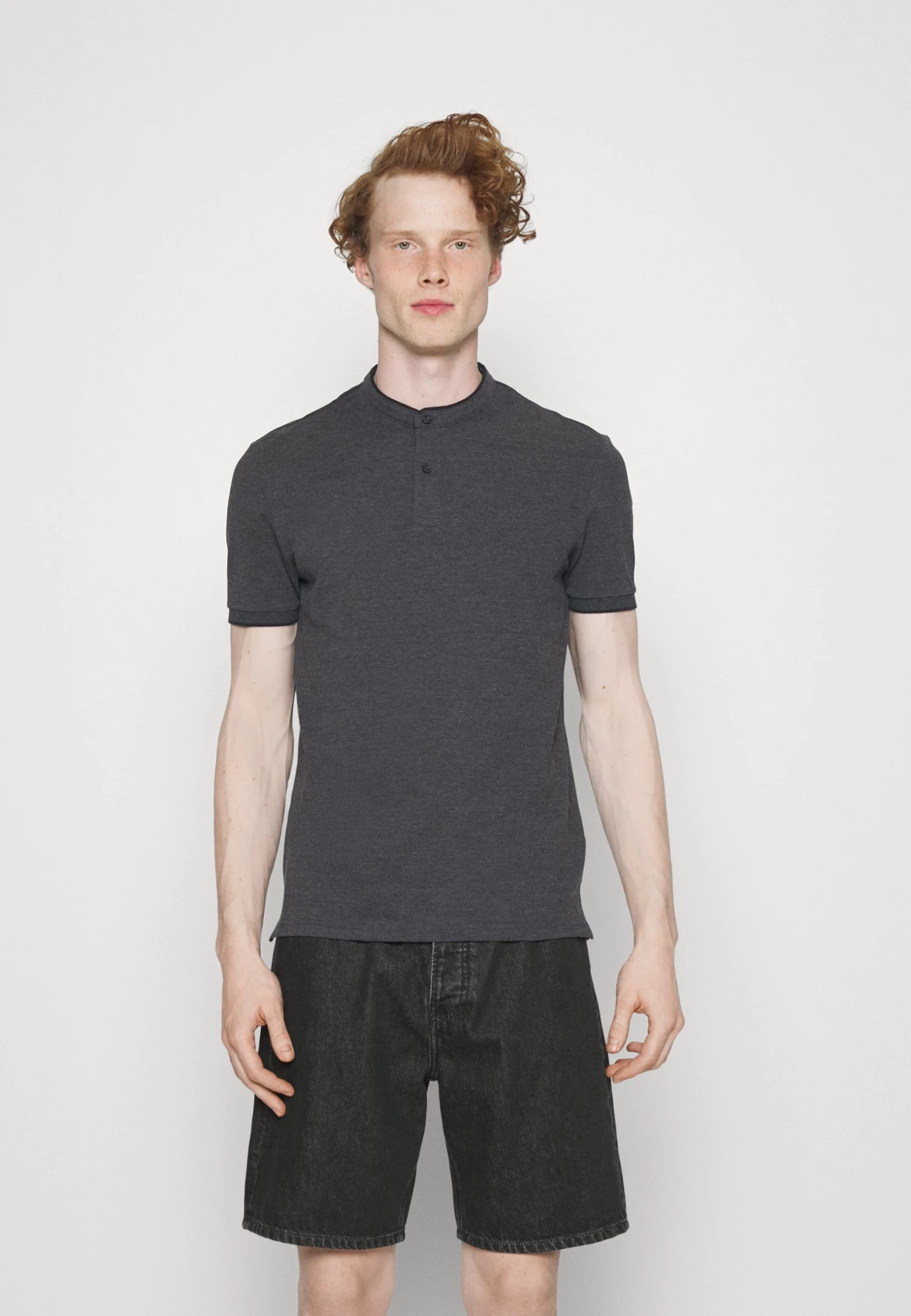 Basic T-Shirt - Mottled Dark Grey