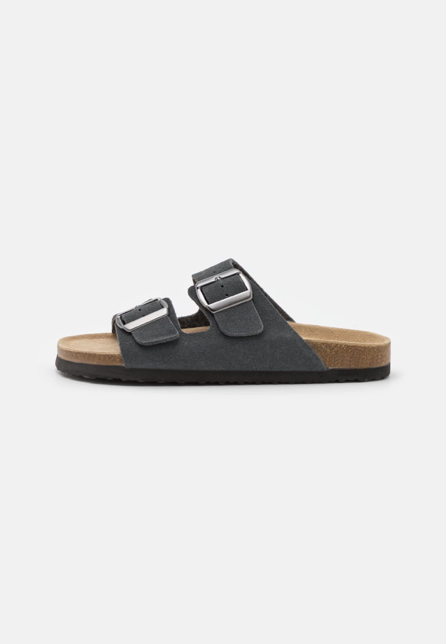 Leather Unisex - Slippers - Dark Grey