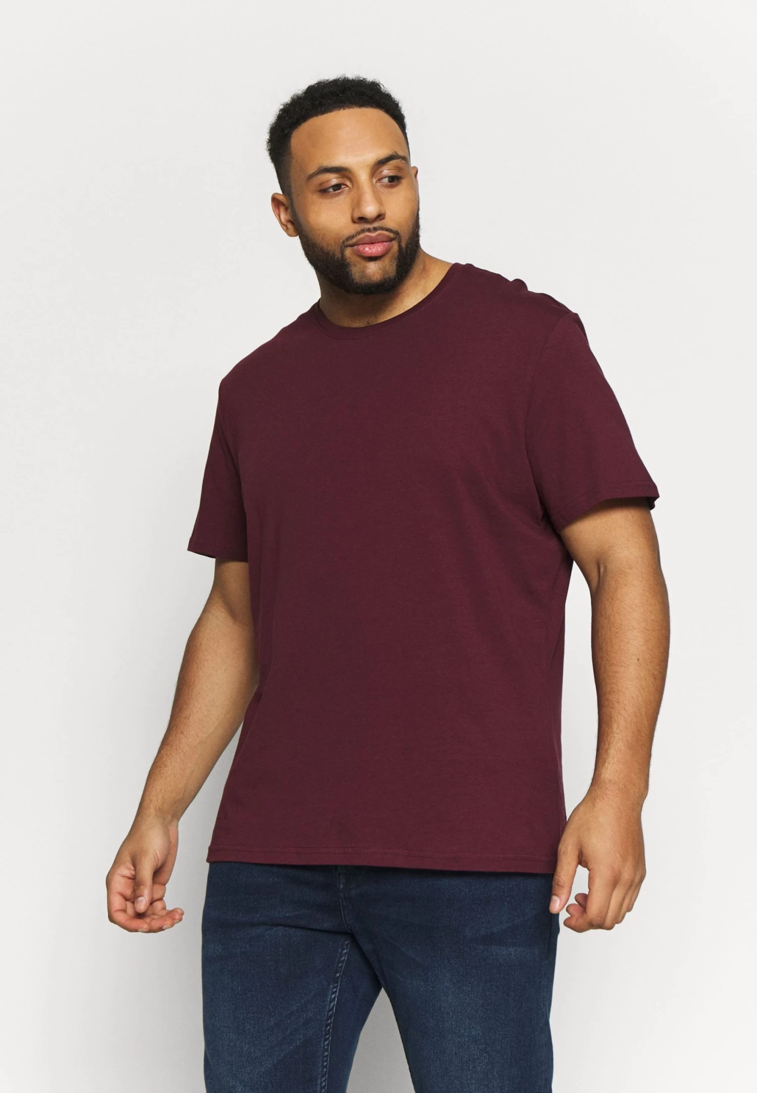 2 Pack - Basic T-Shirt - Dark Blue/Bordeaux