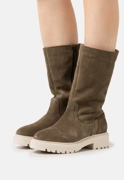Pier One Leather Winter Boot - Boots - Khaki