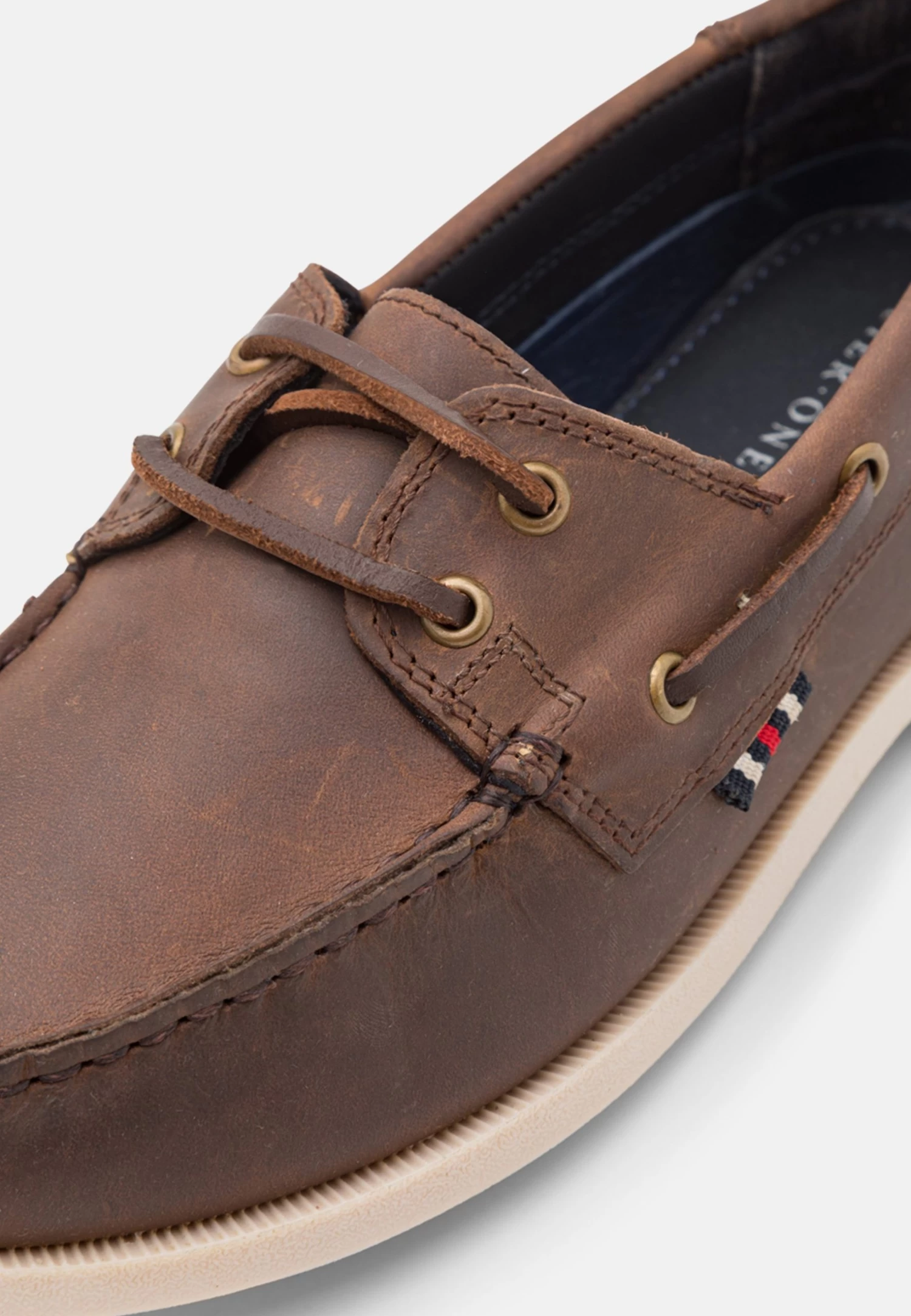 Leather Unisex - Boat Shoes - Brown