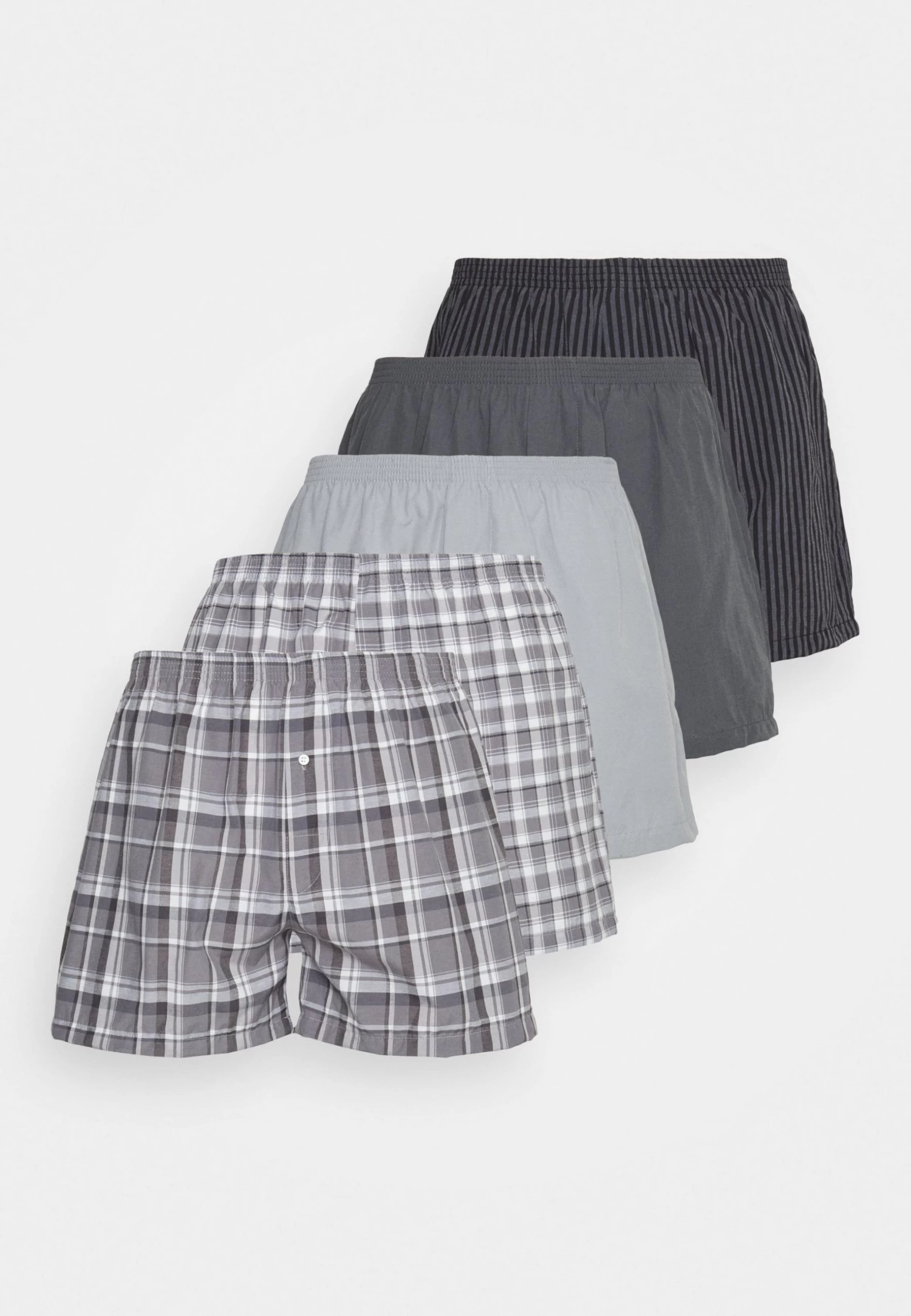 5 Pack - Boxer Shorts - Black/Grey/White